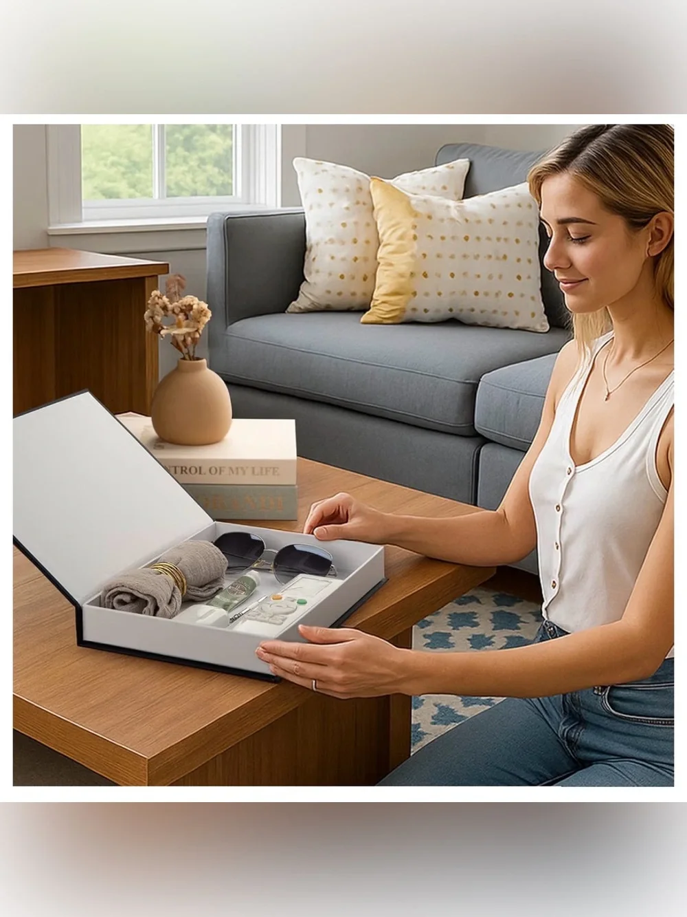 5/$30 Decorative Linen Books - Storage Boxes Set of 2 by Jardin Tesoro NWT
